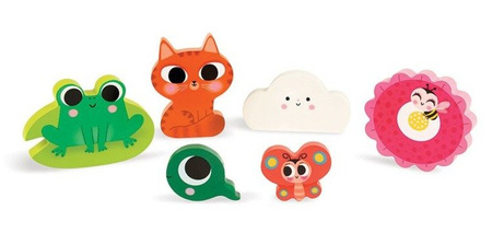 Janod - Układanka drewniana 3D Zabawa w chowanego Natura