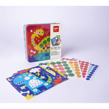 Apli Kids, Zestaw kreatywny z naklejkami - Dinozaury