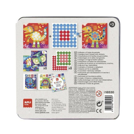 Apli Kids, Zestaw kreatywny z naklejkami - Dinozaury
