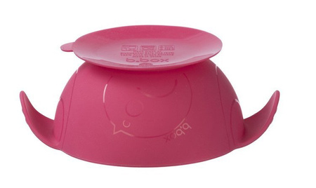 B.Box - Silikonowa miseczka przyssawką i łyżeczką - Strawberry shake