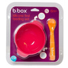 B.Box - Silikonowa miseczka przyssawką i łyżeczką  - Strawberry shake