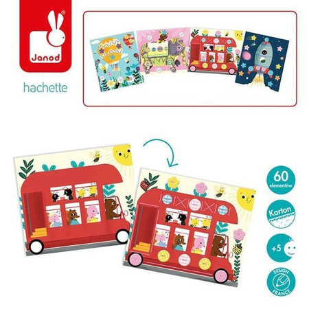 Janod, Zestaw kreatywny Guziki i Pętelki Podróż 5+