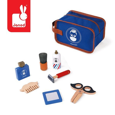 Janod, Kosmetyczka z 7 akcesoriami Zestaw do golenia
