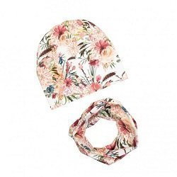 Zestaw czapka i komin Ulka Kwiaty Boho - Ul&Ka