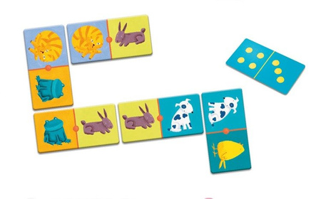 Djeco, Domino Kolorowe Zwierzątka