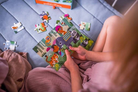 Auzou, Zestaw 2x puzzle antarktyda i dżungla 3+