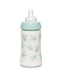 Suavinex, Butelka do karmienia 270 ml - smoczek 3P silikon - Miętowy Hygge Baby