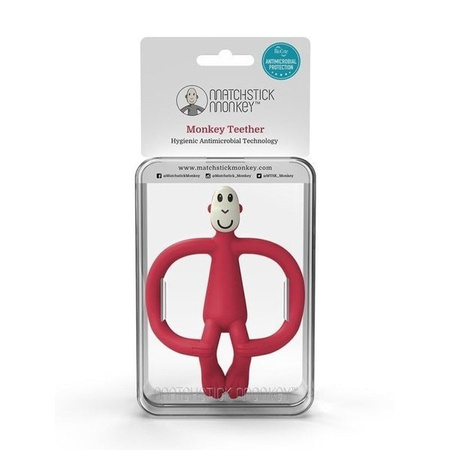 Matchstick Monkey, Gryzak masujący ze szczoteczką - Velvet Red