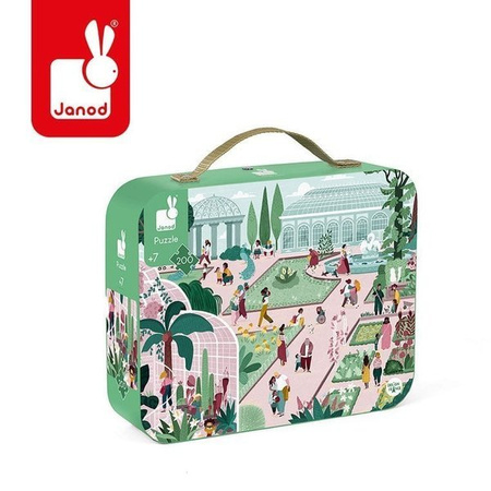 Janod, Puzzle w walizce Ogród botaniczny 200 elementów 7+