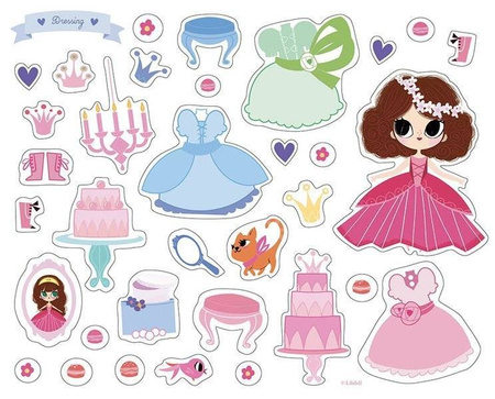 Auzou, Naklejki z planszami do wyklejania Księżniczki 3+