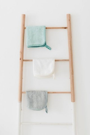 My Memi, 3-pak ręczniczków bambusowych do twarzy / odbijania / mycia Dusty Mint