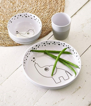 Talerz Dots Yummy+ - Niebieski - Done By Deer