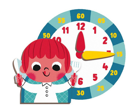 Magnetyczna układanka Magnetibook - Uczę się zegarka - Janod