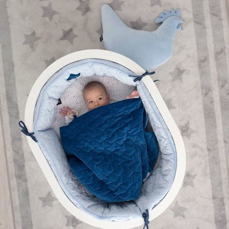 La Millou, Kocyk Średniaka Velvet - It's a White Magic - Smoke Mint