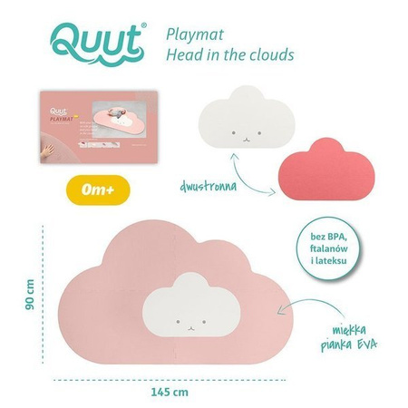 QUUT, Mata do zabawy piankowa podłogowa Chmurka Playmat Blush Rose