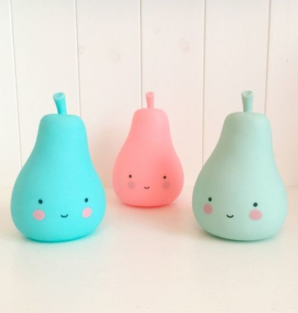 Lampka LED - Mini Pear Light Blue - A Little Lovely Company