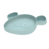 Lassig, Talerz silikonowy z przyssawką Little Chums Mysz Niebieski