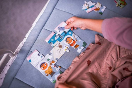 Auzou, Zestaw 2x puzzle antarktyda i dżungla 3+