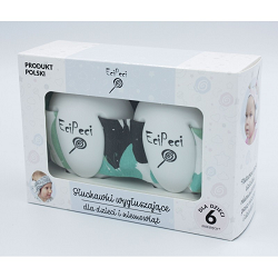 Ochronne słuchawki wygłuszające dla dzieci - Motylki Turkus - EciPeci