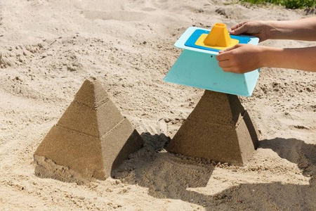 Quut, Zestaw 3 foremek do piasku Piramida Pira Vintage Blue + Deep Blue + Mellow Yellow