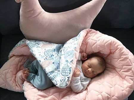 La Millou, Kocyk Średniaka Velvet - It's a White Magic - Smoke Mint