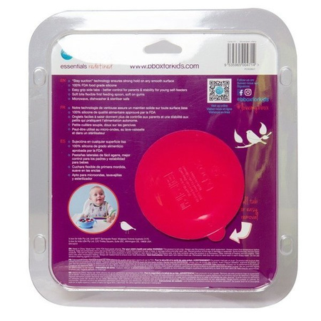 B.Box - Silikonowa miseczka przyssawką i łyżeczką - Strawberry shake