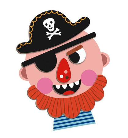 Magnetyczna układanka Magnetibook - Śmieszne buzie Chłopiec - Janod