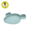 Lassig, Talerz silikonowy z przyssawką Little Chums Mysz Niebieski