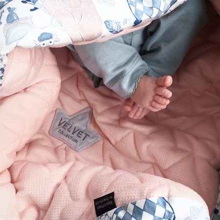 La Millou, Kocyk Średniaka Velvet - It's a White Magic - Smoke Mint