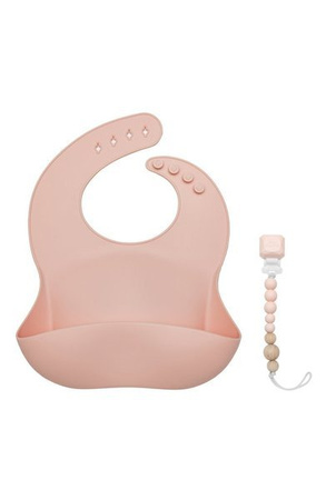 LouLou Lollipop, śliniak silikonowy Pink Quartz