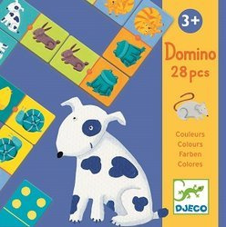 Djeco, Domino Kolorowe Zwierzątka