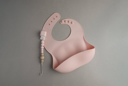 LouLou Lollipop, śliniak silikonowy Pink Quartz