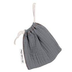 Hi Little One, woreczek na smoczek z muślinu - Iron