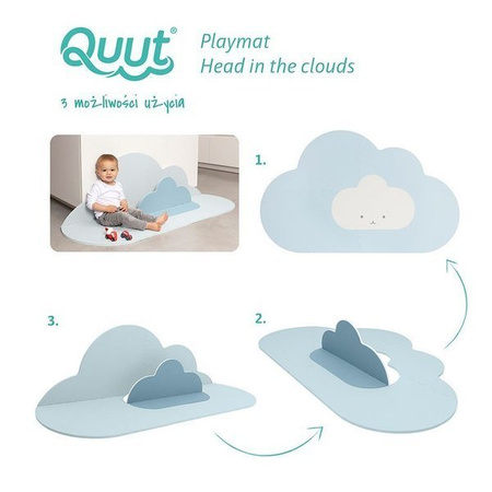 QUUT, Mata do zabawy piankowa podłogowa Chmurka Playmat Dusty Blue