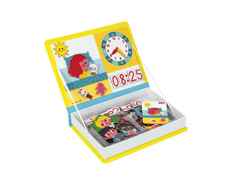 Magnetyczna układanka Magnetibook - Uczę się zegarka - Janod