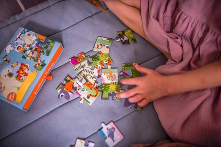 Auzou, Zestaw 2x puzzle antarktyda i dżungla 3+