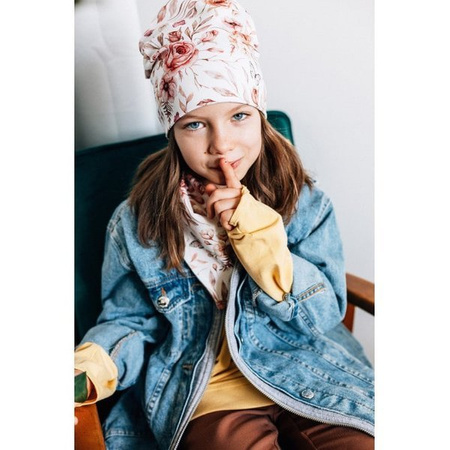 Zestaw czapka i komin Ulka Kwiaty Boho - Ul&Ka