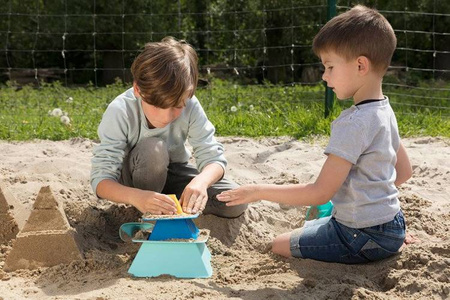 Quut, Zestaw 3 foremek do piasku Piramida Pira Vintage Blue + Deep Blue + Mellow Yellow