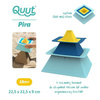 Quut, Zestaw 3 foremek do piasku Piramida Pira Vintage Blue + Deep Blue + Mellow Yellow