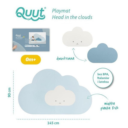QUUT, Mata do zabawy piankowa podłogowa Chmurka Playmat Dusty Blue