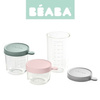 Beaba, Zestaw trzech szklanych pojemników szklanych 150 ml + 250 ml + 400 ml