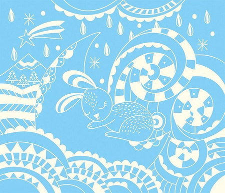 Janod, Zestaw kreatywny do zdrapywania karty świecące w ciemności Nocny Świat 7+