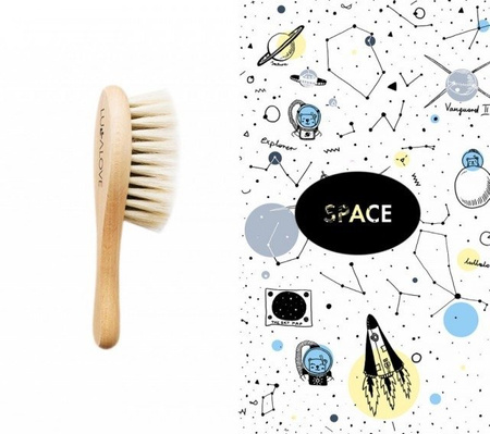 Miękka szczotka z koziego włosia SPACE - Lullalove